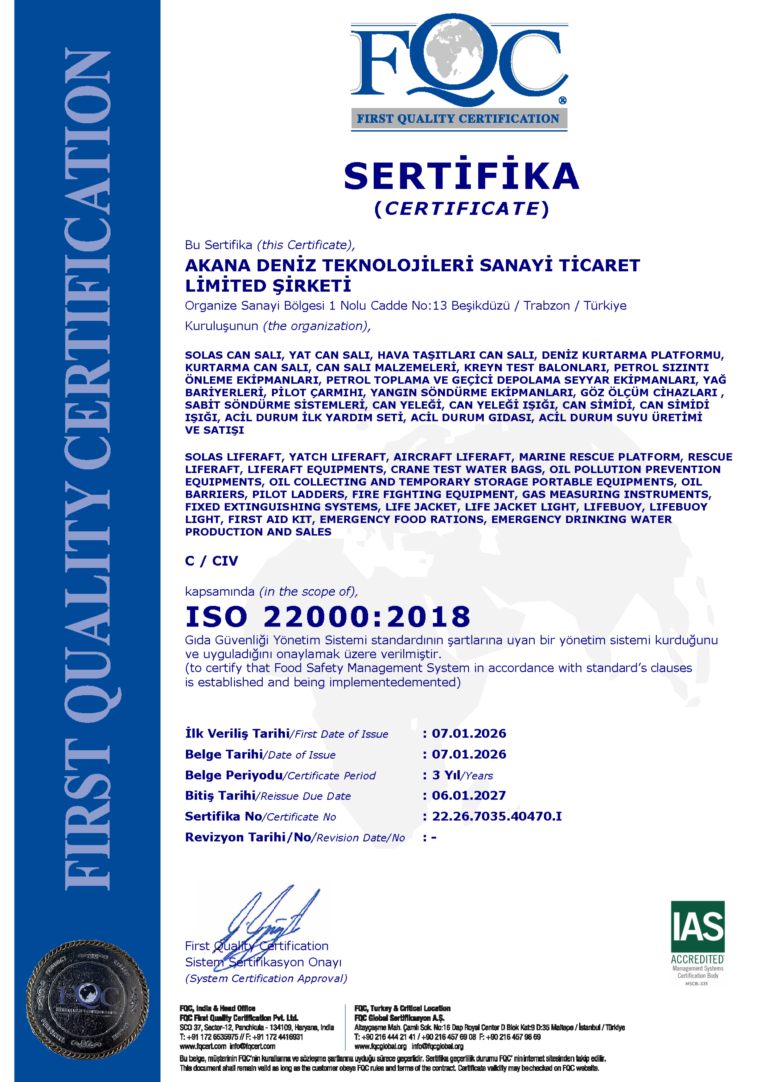 ISO 9001 Certificate